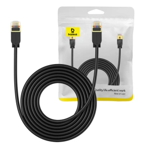 Hurtownia GSM - Hálózati kábel Baseus High Speed, Ethernet RJ45, 10 Gbps, Cat.7, 5m (fekete) - BSU4612 - {ean13} - Hurt