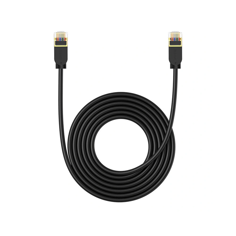 Hurtownia GSM - Hálózati kábel Baseus High Speed, Ethernet RJ45, 10 Gbps, Cat.7, 5m (fekete) - BSU4612 - {ean13} - Hurt