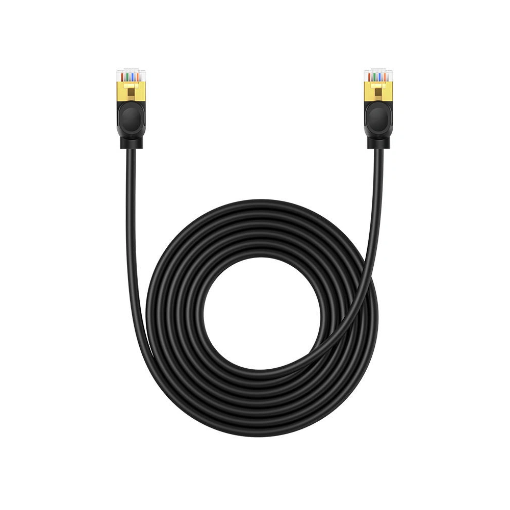 Hurtownia GSM - Hálózati kábel Baseus High Speed, Ethernet RJ45, 10 Gbps, Cat.7, 5m (fekete) - BSU4612 - {ean13} - Hurt