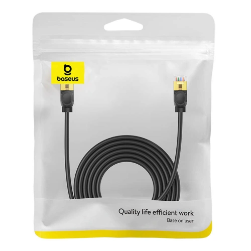 Kabel sieciowy Baseus High Speed, Ethernet RJ45, 10 Gbps, Cat.7, 5m (czarny)