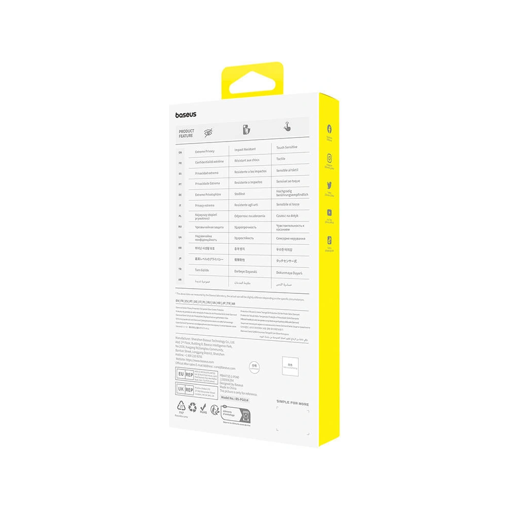 Hurtownia GSM - Szkło prywatyzujące Baseus Diamond Apple iPhone 15 - BSU4620 - {ean13} - Hurt