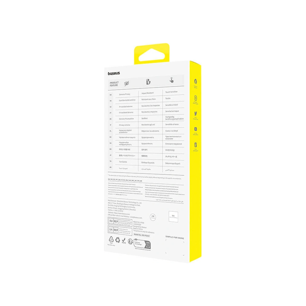 Hurtownia GSM - Szkło prywatyzujące Baseus Diamond Apple iPhone 15 Pro Max - BSU4623 - {ean13} - Hurt