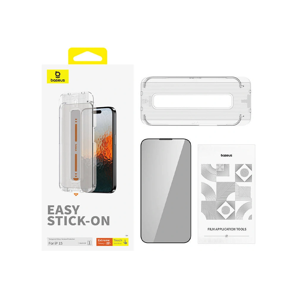 Hurtownia GSM - Szkło prywatyzujące Baseus Sapphire Apple iPhone 15 - BSU4628 - {ean13} - Hurt
