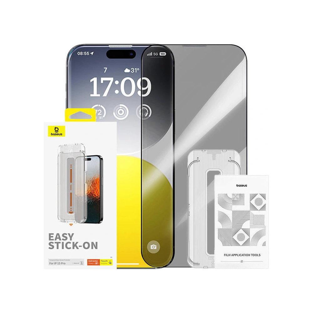 Hurtownia GSM - Privatizáló üveg Baseus Sapphire Apple iPhone 15 Pro - BSU4629 - {ean13} - Hurt