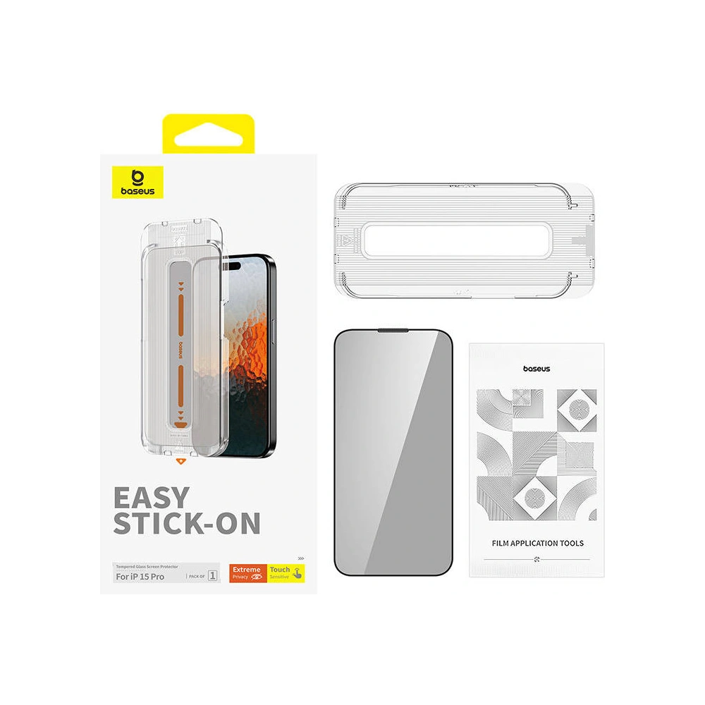 Hurtownia GSM - Privatizáló üveg Baseus Sapphire Apple iPhone 15 Pro - BSU4629 - {ean13} - Hurt