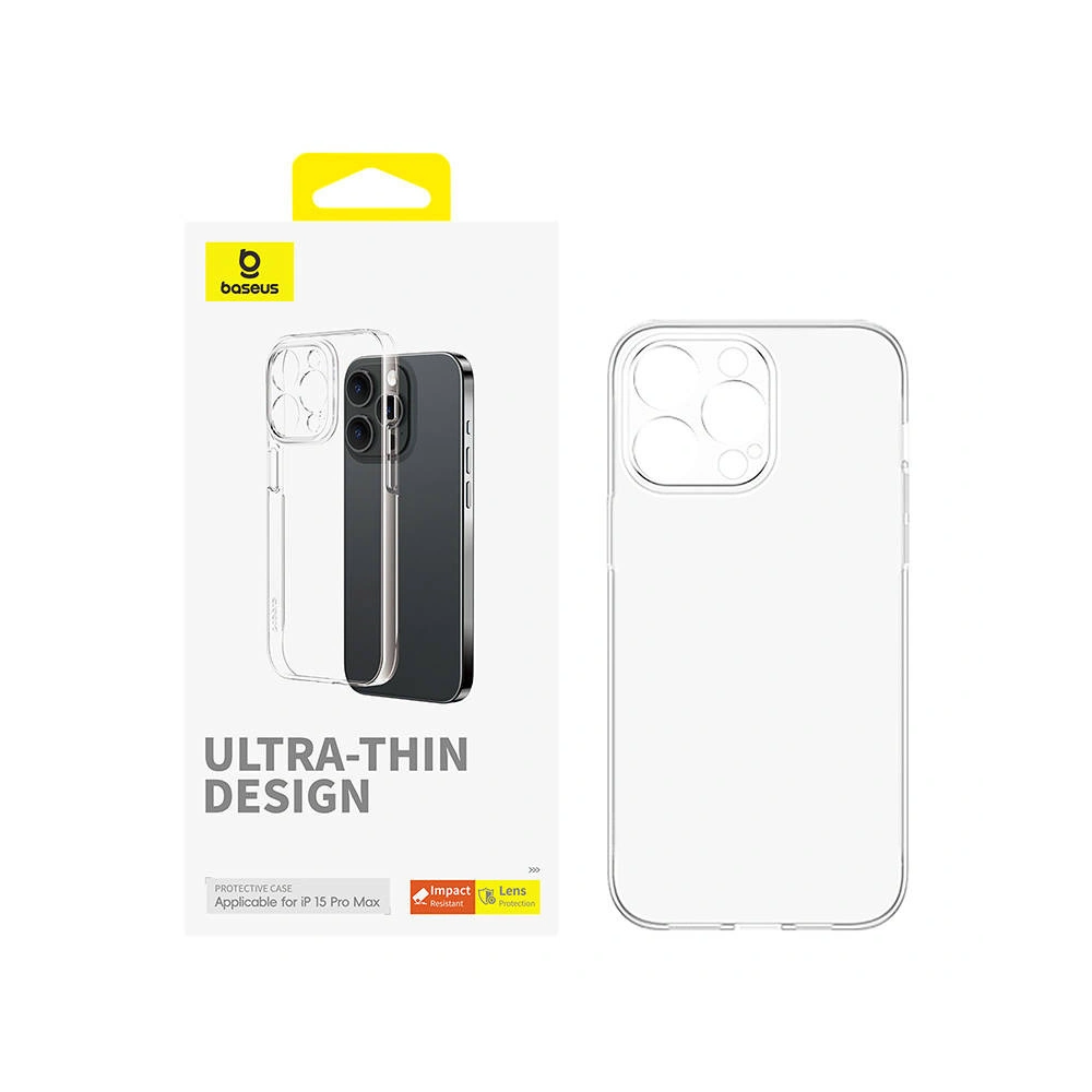 Wholesale Baseus OS-Lucent Series Apple iPhone 15 Pro Max (clear) - BSU4635 - {ean13} - Hurt