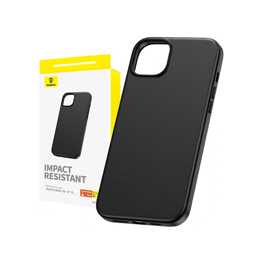 Hurtownia GSM - Etui Baseus Fauxther Series Apple iPhone 15 (Czarny) - BSU4640 - {ean13} - Hurt