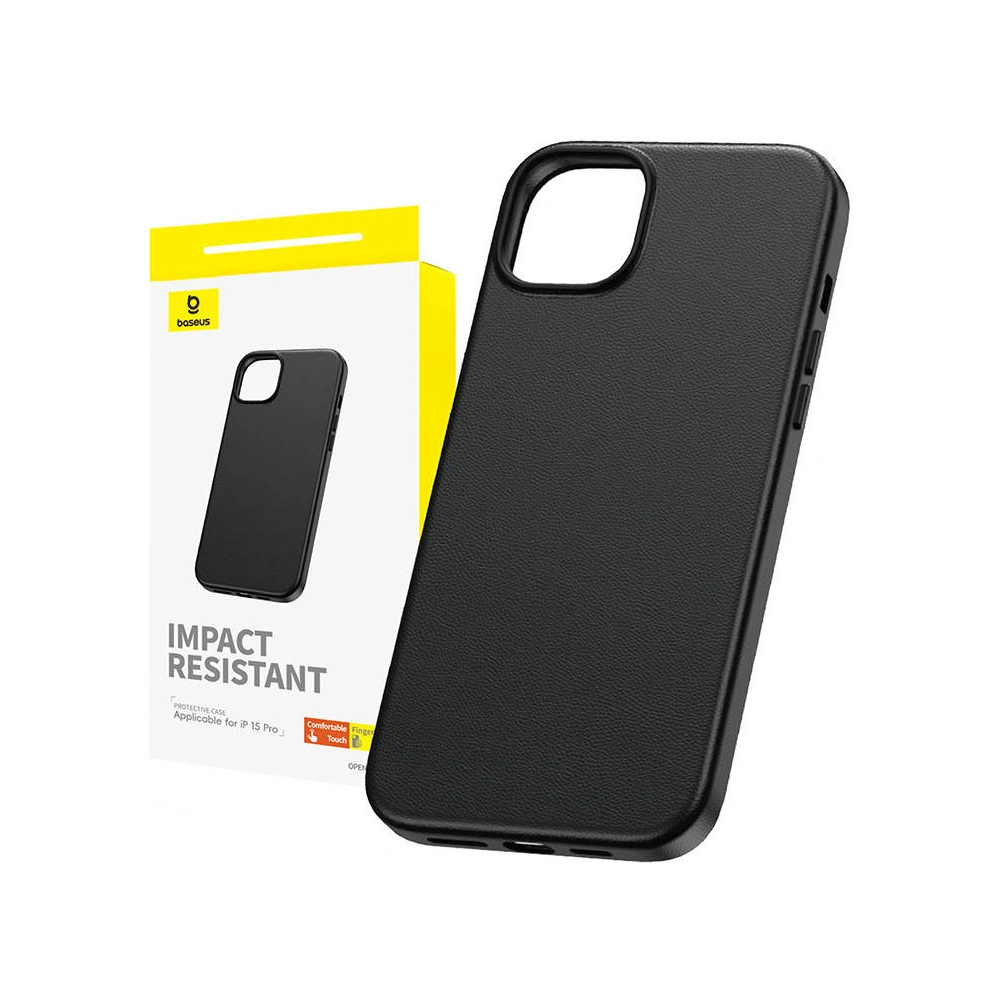 Hurtownia GSM - Etui Baseus Fauxther Series Apple iPhone 15 Pro (Negru) - BSU4641 - {ean13} - Hurt