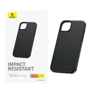 Hurtownia GSM - Etui Baseus Fauxther Series Apple iPhone 15 Plus / 14 Plus (Černá) - BSU4642 - {ean13} - Hurt