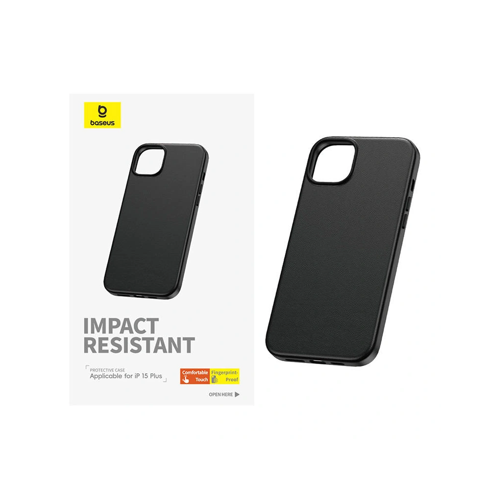 Hurtownia GSM - Etui Baseus Fauxther sorozat Apple iPhone 15 Plus / 14 Plus (Fekete) - BSU4642 - {ean13} - Hurt