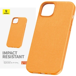 Hurtownia GSM - Etui Baseus Fauxther Series Apple iPhone 15 Pro Max (Pomarańczowy) - BSU4644 - {ean13} - Hurt