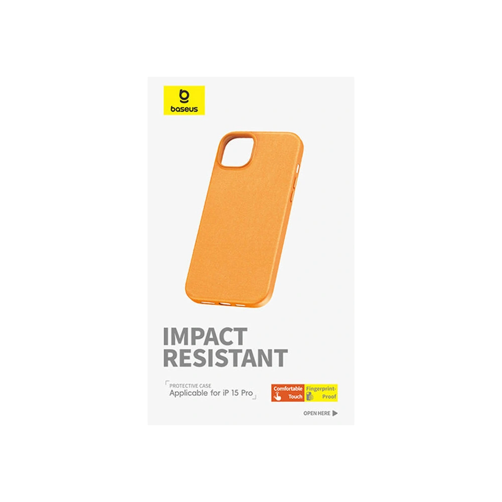 Hurtownia GSM - Etui Baseus Fauxther Series Apple iPhone 15 Pro Max (Pomarańczowy) - BSU4644 - {ean13} - Hurt