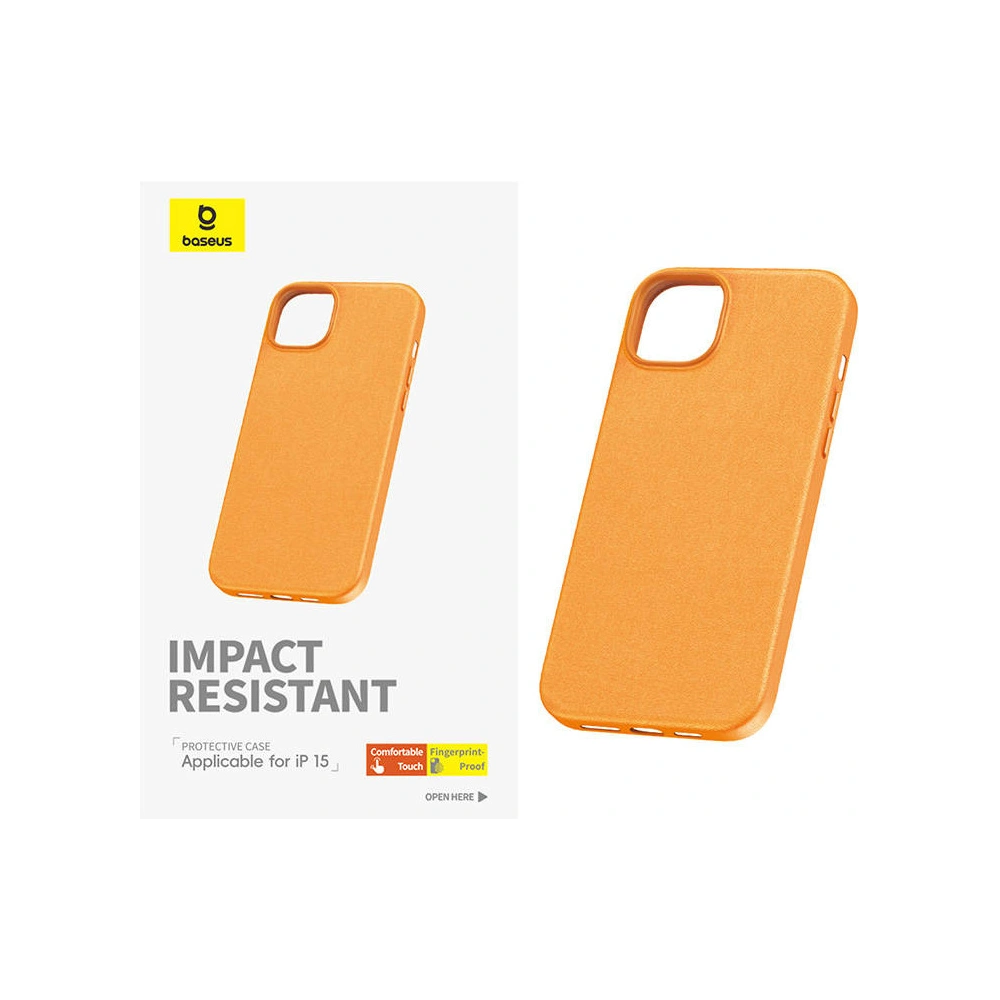 Wholesale Baseus Fauxther Series Apple iPhone 15 (orange) - BSU4645 - {ean13} - Hurt