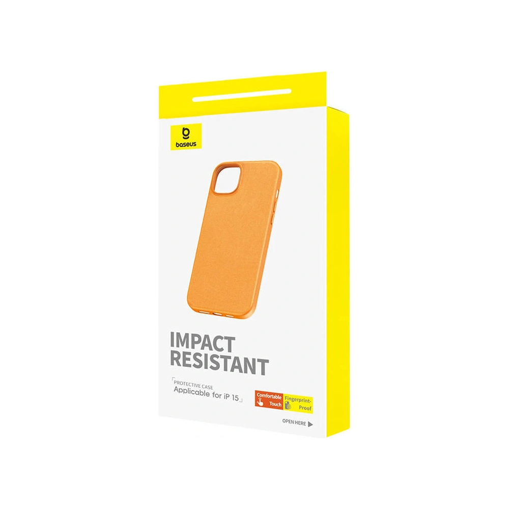 Wholesale Baseus Fauxther Series Apple iPhone 15 (orange) - BSU4645 - {ean13} - Hurt