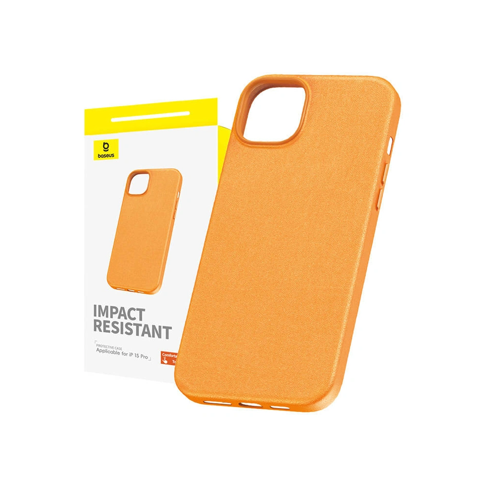 Wholesale Baseus Fauxther Series Apple iPhone 15 Pro (orange) - BSU4646 - {ean13} - Hurt