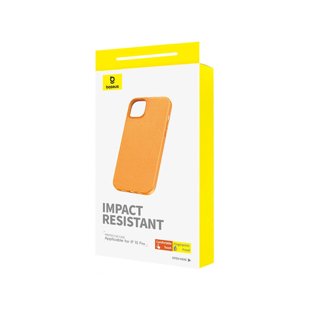 Wholesale Baseus Fauxther Series Apple iPhone 15 Pro (orange) - BSU4646 - {ean13} - Hurt