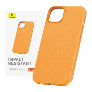 Hurtownia GSM - Etui Baseus Fauxther Series Apple iPhone 15 Plus / 14 Plus (Oranžový) - BSU4647 - {ean13} - Hurt