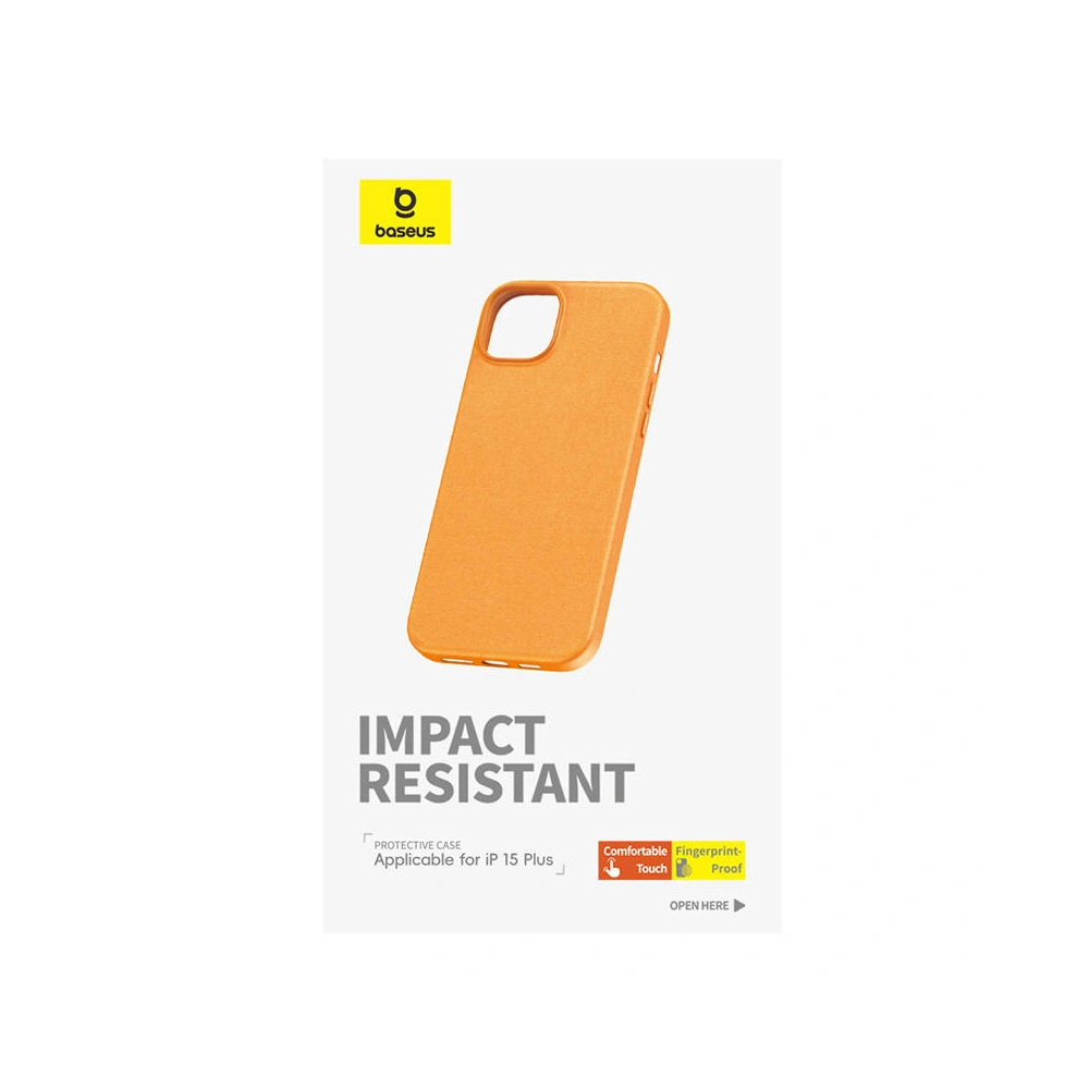 Hurtownia GSM - Case Baseus Fauxther Series Apple iPhone 15 Plus / 14 Plus (Orange) - BSU4647 - {ean13} - Hurt