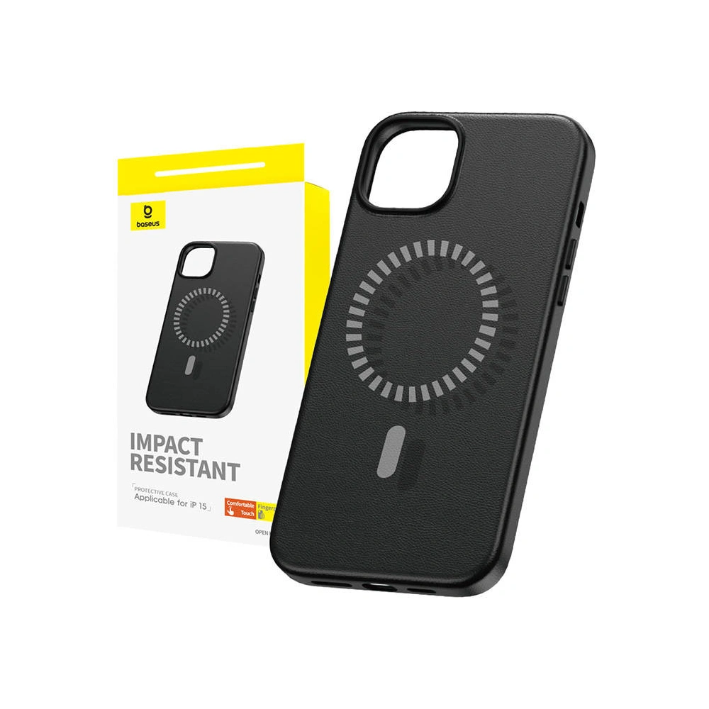 Hurtownia GSM - Etui Baseus Fauxther Series Apple iPhone 15 (Czarne) - BSU4648 - {ean13} - Hurt