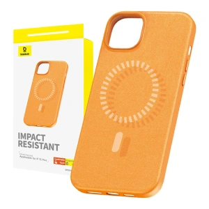 Hurtownia GSM - Etui Baseus Fauxther Series Apple iPhone 15 Plus / 14 Plus (Oranžové) - BSU4652 - {ean13} - Hurt