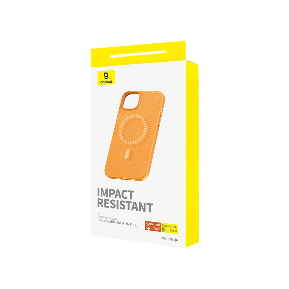 Hurtownia GSM - Etui Baseus Fauxther Series Apple iPhone 15 Plus / 14 Plus (Portocalie) - BSU4652 - {ean13} - Hurt