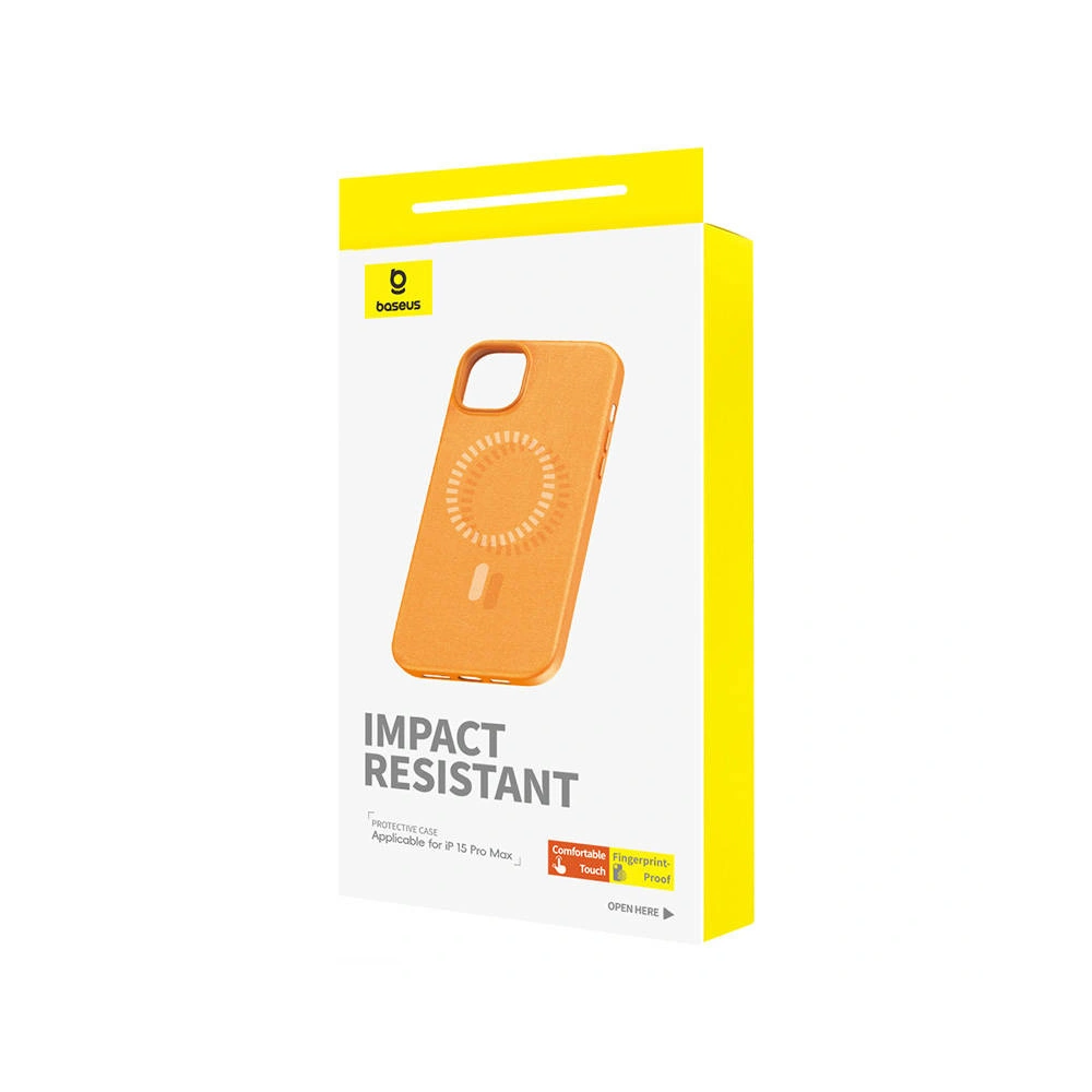 Hurtownia GSM - Etui Baseus Fauxther Series Apple iPhone 15 Pro Max (Oranžové) - BSU4655 - {ean13} - Hurt