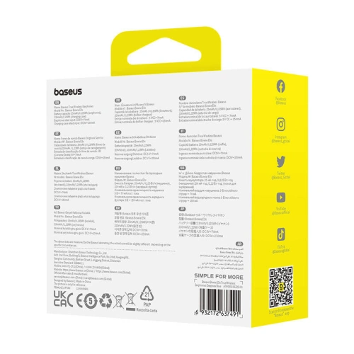 Słuchawki TWS Baseus Bowie E5x BT 5.3 (niebieski)