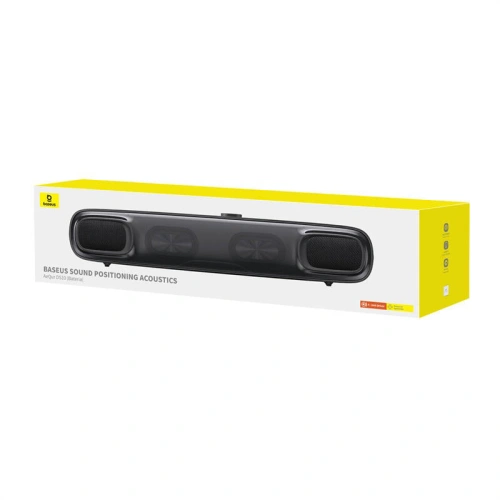 Mini Soundbar Baseus AeQur DS10 BT 5.3, USB-C, jack 3.5mm (czarny)