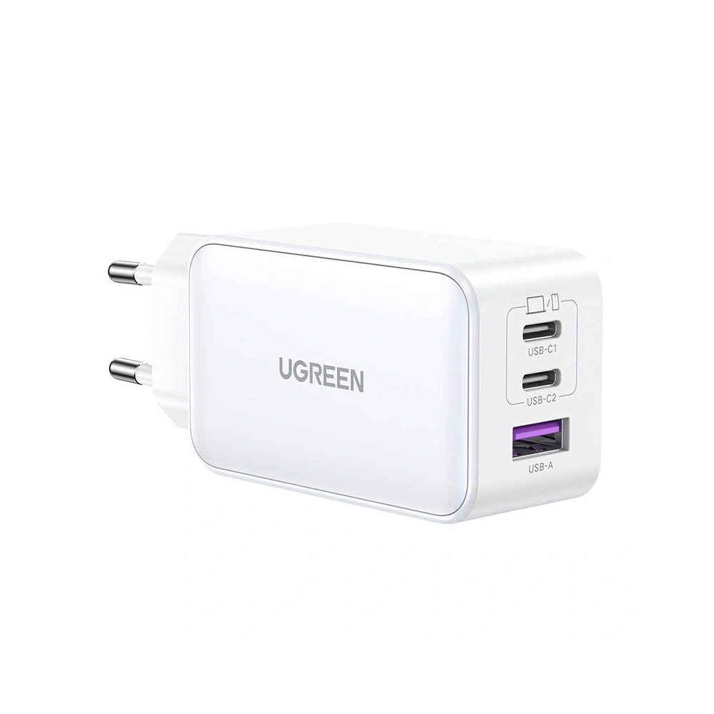 Hurtownia GSM - UGREEN CD244 Nexode hálózati töltő, 2xUSB-C, USB-A 3.0, PD3.0, QC4.0, GaN, 65W (fehér) - UGR1710 - {ean13} - Hurt