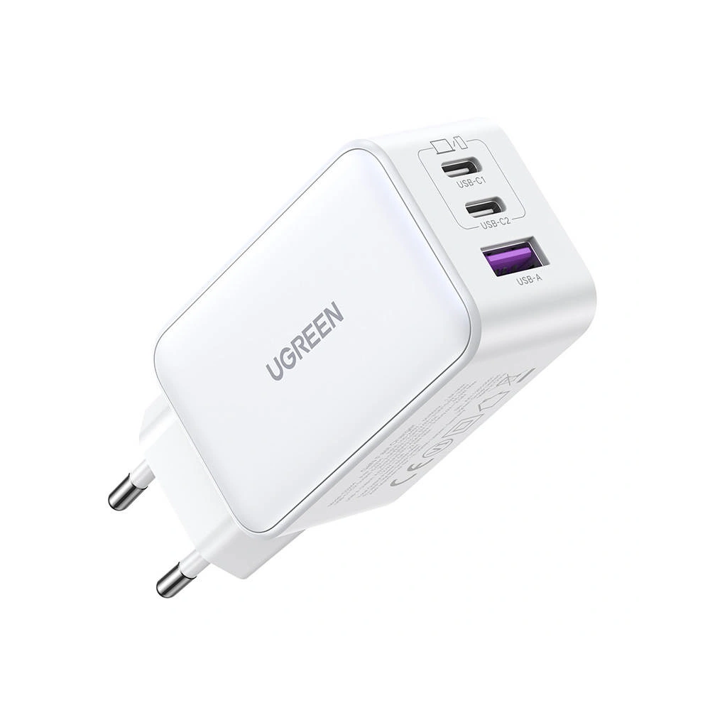 Hurtownia GSM - UGREEN CD244 Nexode hálózati töltő, 2xUSB-C, USB-A 3.0, PD3.0, QC4.0, GaN, 65W (fehér) - UGR1710 - {ean13} - Hurt