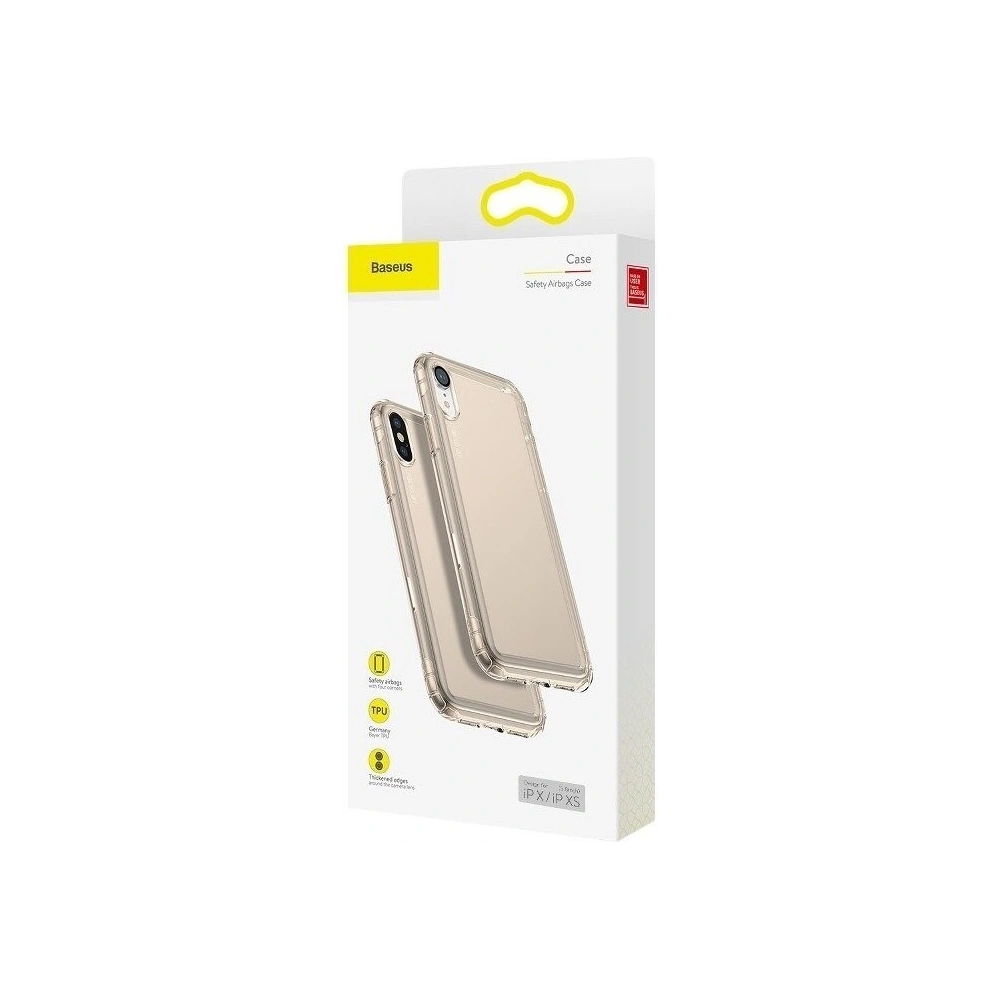 Hurtownia GSM - Průhledný obal Baseus Safety Airbags Case pro iPhone X / XS (zlatý) - BSU457GLD - {ean13} - Hurt