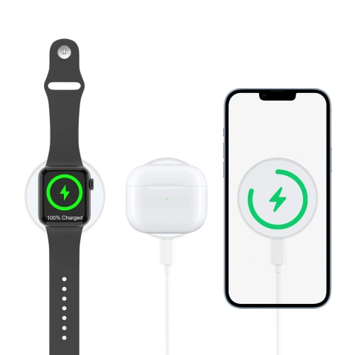 Ładowarka indukcyjna z uchwytem na palec Choetech T603-F MagSafe biała