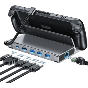 Hurtownia GSM - HUB Choetech M52 für Valve Steam Deck LCD / OLED Adapter USB-C / USB-C PD, USB-A, HDMI, RJ45 grau - CHT190 - {ean13} - Hurt