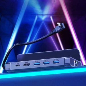 Hurtownia GSM - HUB Choetech M52 für Valve Steam Deck LCD / OLED Adapter USB-C / USB-C PD, USB-A, HDMI, RJ45 grau - CHT190 - {ean13} - Hurt