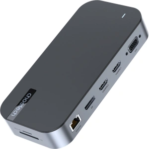Hurtownia GSM - HUB Choetech M52 Adapter USB-C / USB-C PD, USB-C, USB-A, HDMI, VGA, DP, SD, TF, RJ45, AUX grau - CHT191 - {ean13} - Hurt