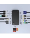 Hurtownia GSM - HUB Choetech M52 adaptér USB-C / USB-C PD, USB-C, USB-A, HDMI, VGA, DP, SD, TF, RJ45, AUX šedý - CHT191 - {ean13} - Hurt