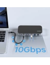 Hurtownia GSM - HUB Choetech M52 adaptér USB-C / USB-C PD, USB-C, USB-A, HDMI, VGA, DP, SD, TF, RJ45, AUX šedý - CHT191 - {ean13} - Hurt