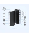 Hurtownia GSM - HUB Choetech M52 adaptér USB-C / USB-C PD, USB-C, USB-A, HDMI, VGA, DP, SD, TF, RJ45, AUX šedý - CHT191 - {ean13} - Hurt