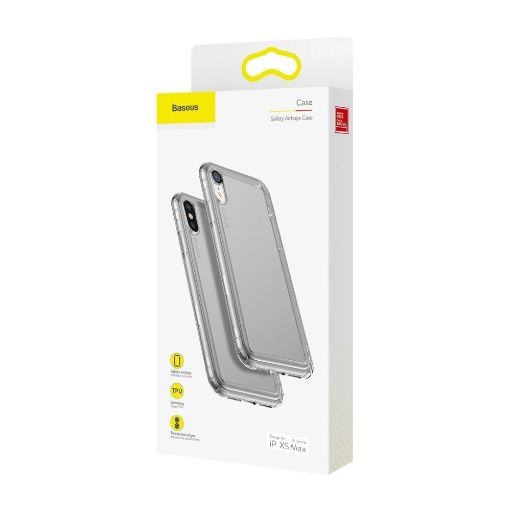 Hurtownia GSM - Průhledné pouzdro Baseus Safety Airbags Case pro iPhone XS Max - BSU459BLK - {ean13} - Hurt