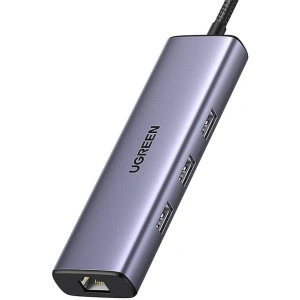 Hurtownia GSM - HUB UGREEN CM512 adaptér USB-C / 3x USB A 3.0, HDMI, RJ45, PD - UGR1711 - {ean13} - Hurt