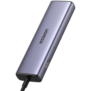 Hurtownia GSM - HUB UGREEN CM512 adaptér USB-C / 3x USB A 3.0, HDMI, RJ45, PD - UGR1711 - {ean13} - Hurt