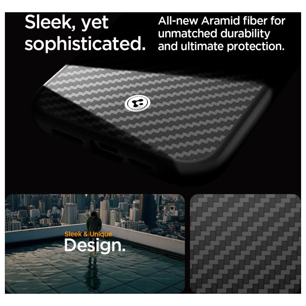 Hurtownia GSM - Etui Spigen Enzo Aramid Mag MagSafe Apple iPhone 15 Pro Matná černá - SPN3132 - {ean13} - Hurt