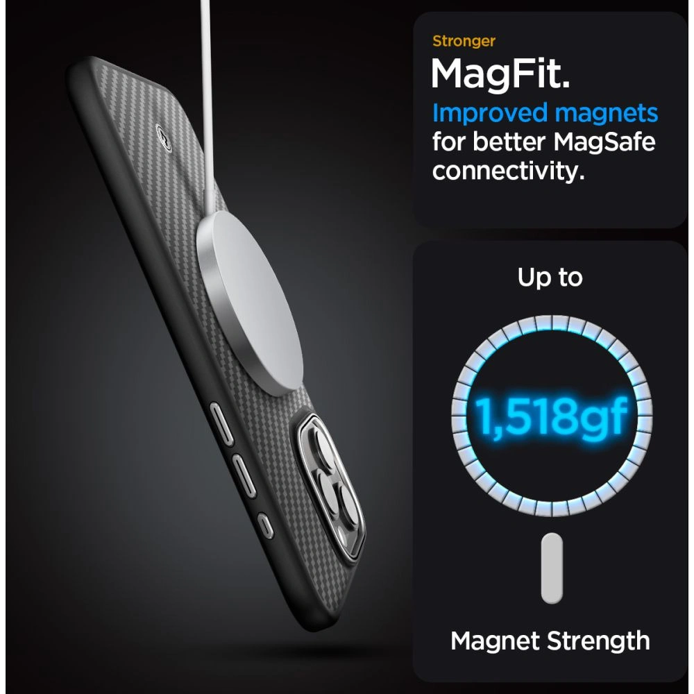 Hurtownia GSM - Etui Spigen Enzo Aramid Mag MagSafe Apple iPhone 15 Pro Matná černá - SPN3132 - {ean13} - Hurt