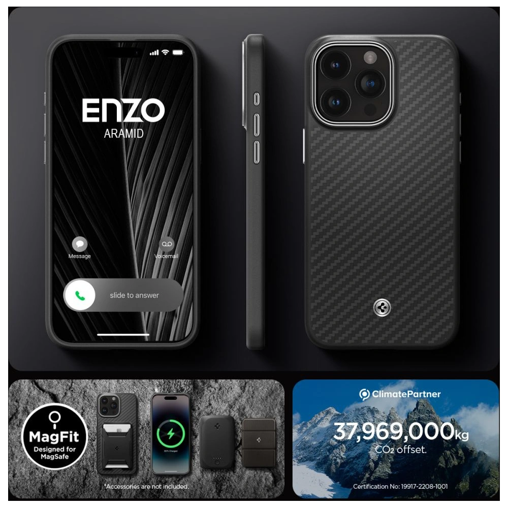 Hurtownia GSM - Etui Spigen Enzo Aramid Mag MagSafe Apple iPhone 15 Pro Matná černá - SPN3132 - {ean13} - Hurt