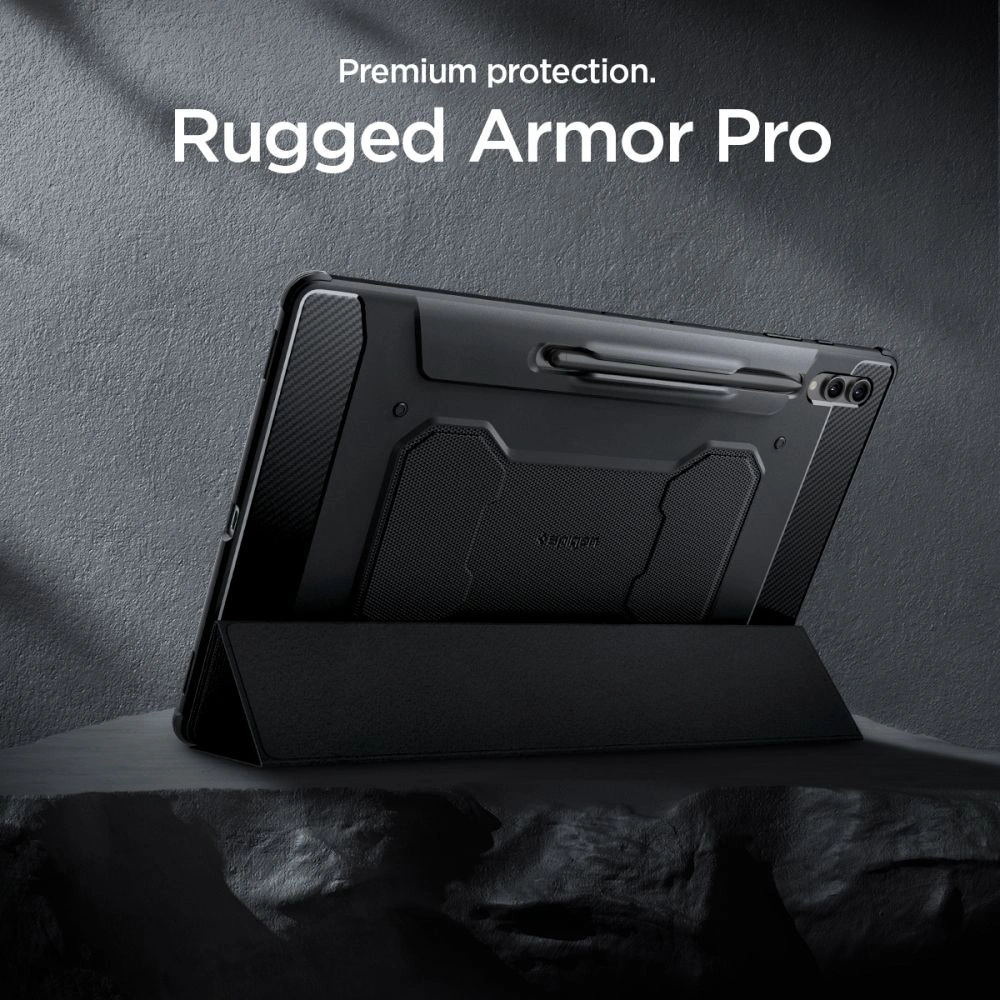 Wholesale Spigen Rugged Armor Pro Samsung Galaxy Tab S8 Ultra / S9 Ultra / S10 Ultra 14.6 Black - SPN3133 - {ean13} - Hurt