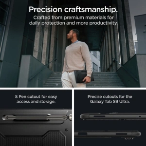 Hurtownia GSM - Spigen Samsung Husă Rugged Armor Pro Galaxy Tab S8 Ultra / S9 Ultra / S10 Ultra 14.6 Negru - SPN3133 - {ean13} - Hurt