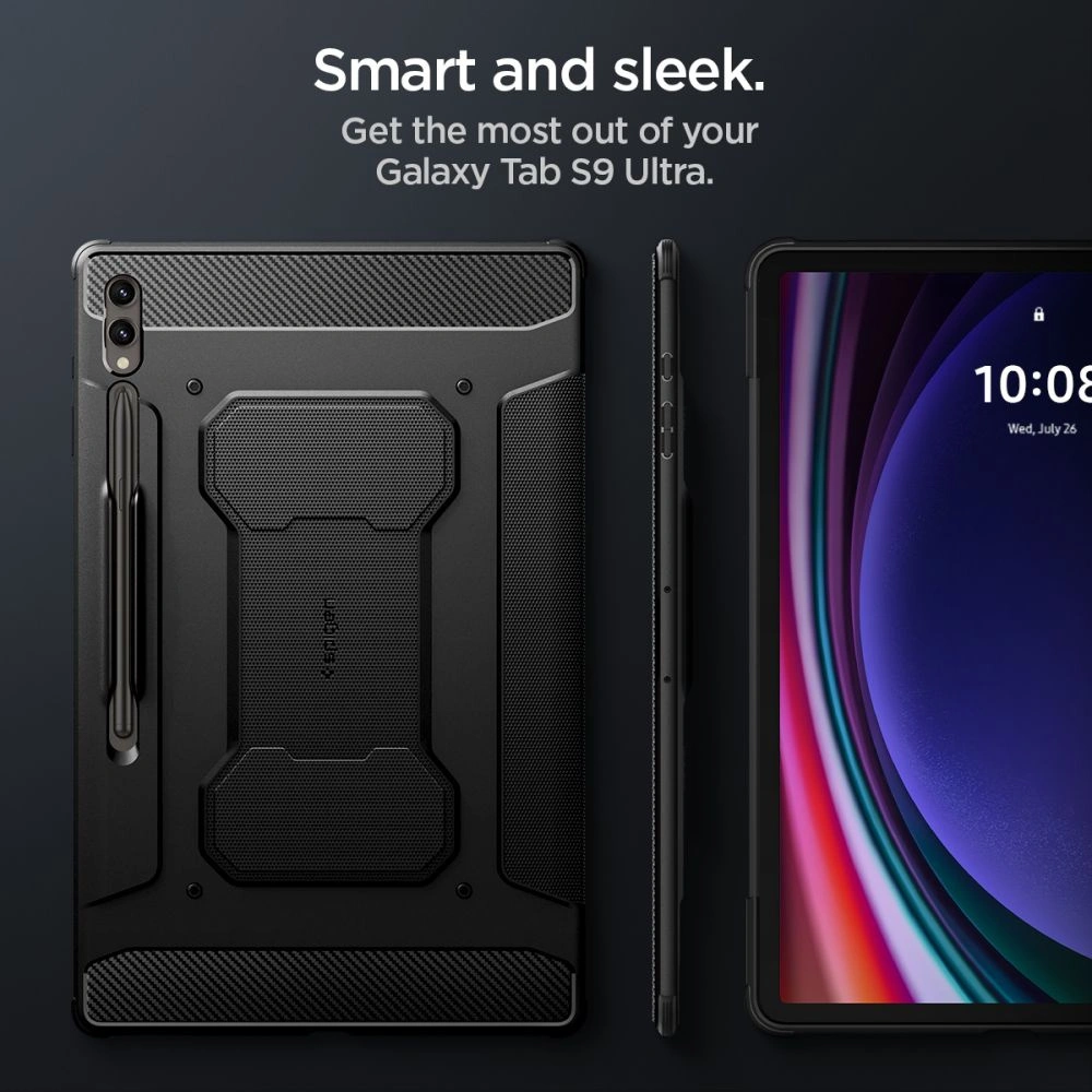 Wholesale Spigen Rugged Armor Pro Samsung Galaxy Tab S8 Ultra / S9 Ultra / S10 Ultra 14.6 Black - SPN3133 - {ean13} - Hurt