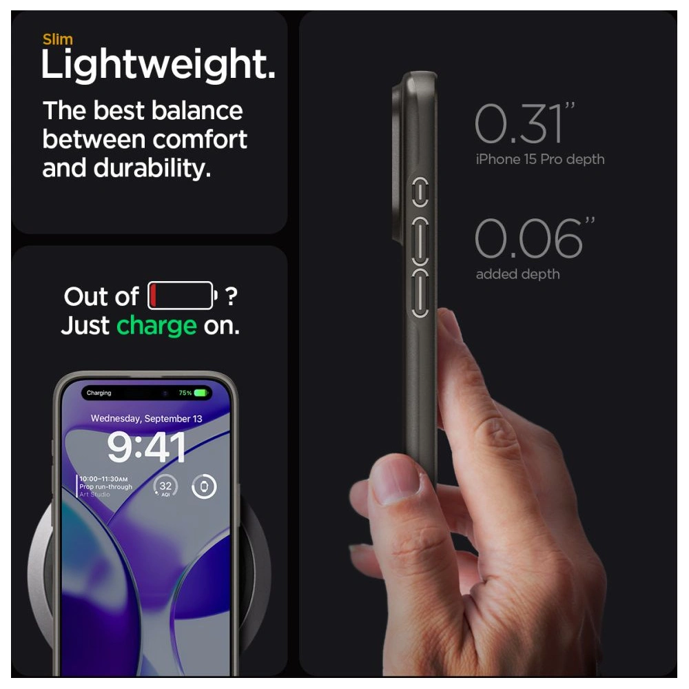 Hurtownia GSM - Etui Spigen Thin Fit Apple iPhone 15 Pro Gunmetal - SPN3134 - {ean13} - Hurt