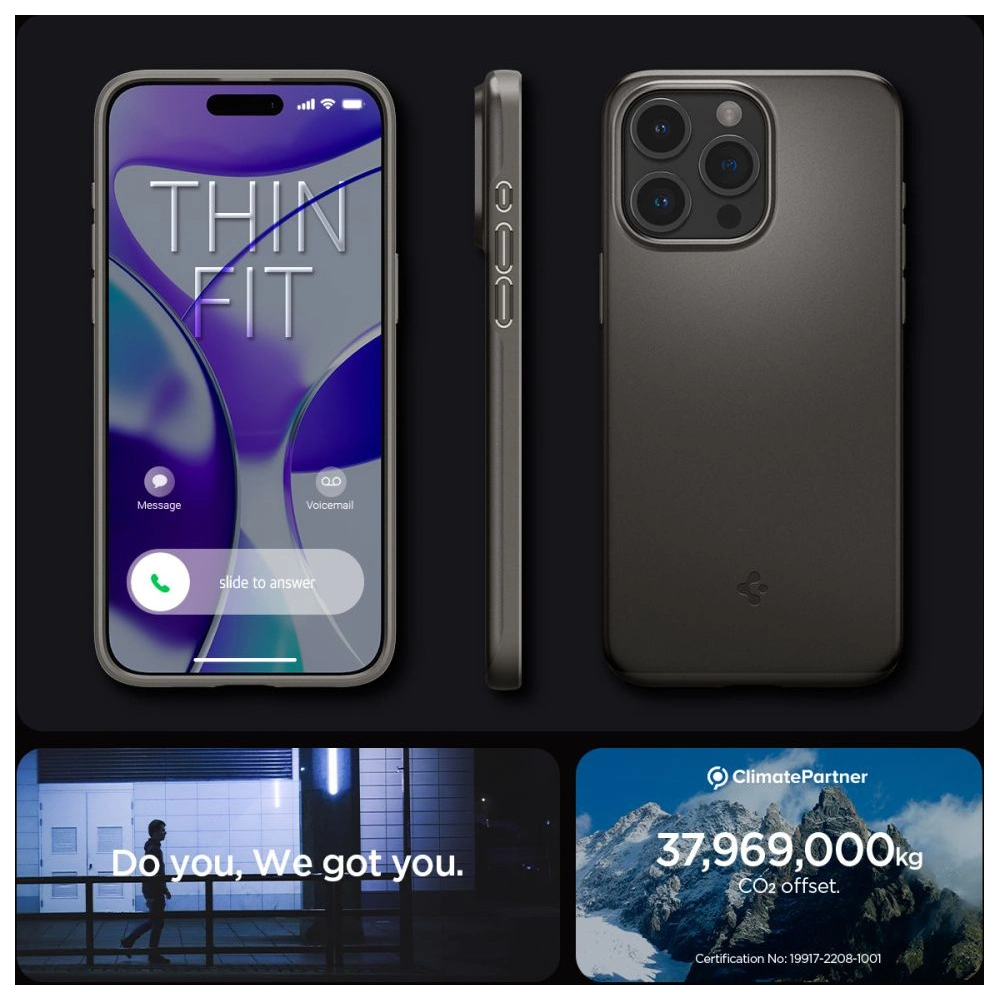 Hurtownia GSM - Etui Spigen Thin Fit Apple iPhone 15 Pro Gunmetal - SPN3134 - {ean13} - Hurt