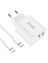 Hurtownia GSM - Încărcătorul de rețea Tech-Protect C35W, 2xUSB-C, PD, 35W + cablu USB-C alb - THP2361 - {ean13} - Hurt